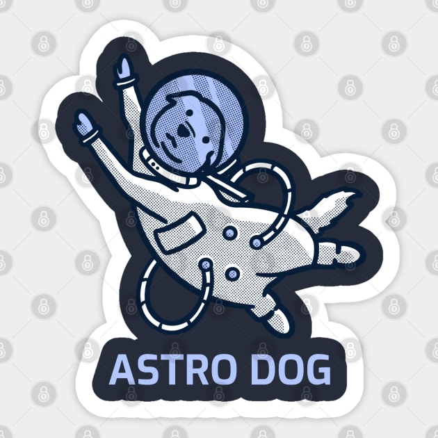 Astro Dog Sticker by Sanworld